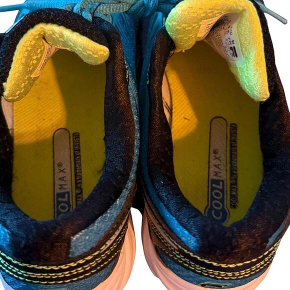 Fila DLS Foam CoolMax Running Shoes Teal Black Yellow Women’s Size 7 Sneakers - Picture 8 of 8